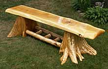 Скамейка для дачи из дерева